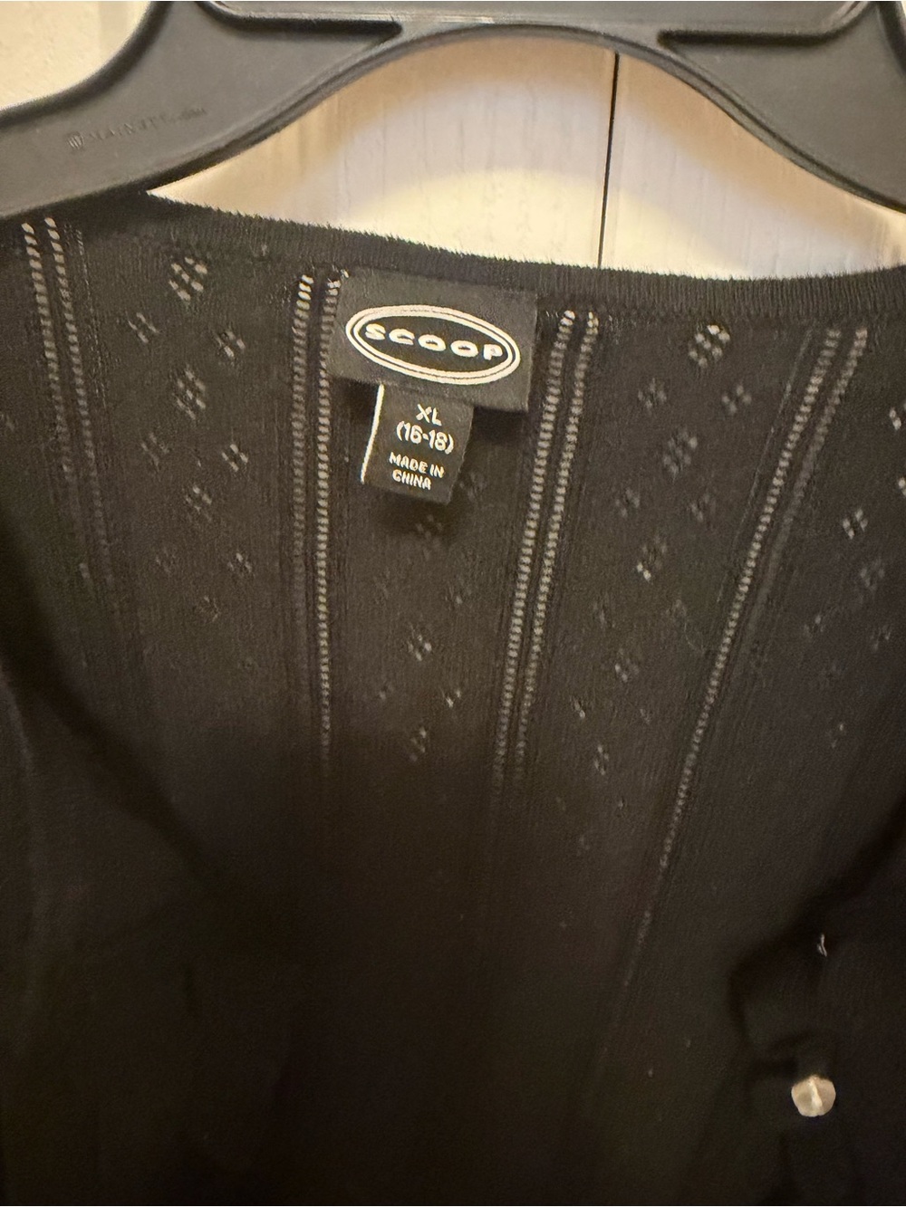 Black Ruffle-Trim Cardigan - Picture 2 of 3